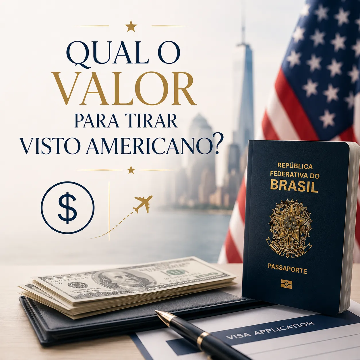 Imagem principal para o artigo Qual o valor para tirar visto americano? da Now Vistos